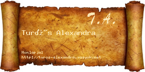 Turós Alexandra névjegykártya